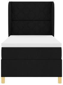 Cama Box com Colchão vidaXL Preta 90x190 cm Tecido