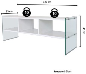 Suporte de TV TV400 – Branco – 120 cm x 45 cm x 35 cm