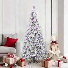 vidaXL Árvore de Natal Articulada Artificial Branco 180 cm PE e PVC