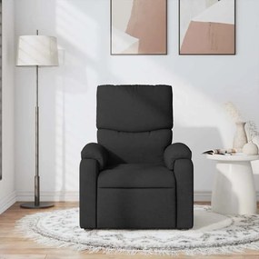 Poltrona de massagens reclinável tecido preto