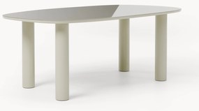 Mesa de jantar orgânica com tampo de vidro Beni, 200 x 110 cm