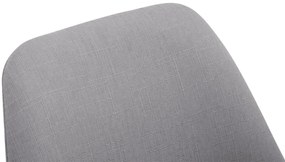 Cadeira de cozinha e sala de jantar Borneo em tecido com estrutura em Cor Nogueira 48 x 84 x 55 cm Cinzento