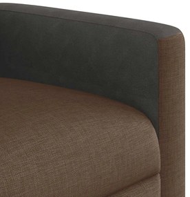 Poltrona de massagens reclinável tecido castanho