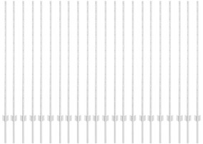 Postes de Cerca 44 pcs Prateado 50 x 1.4 m Aço galvanizado