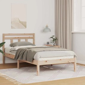 vidaXL Estrutura da Cama Castanho Madeira de pinho maciça