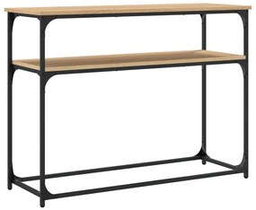 Mesa consola 100x35,5x75cm derivados de madeira carvalho sonoma