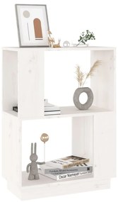 Estante/divisória 51x25x70 cm pinho maciço branco
