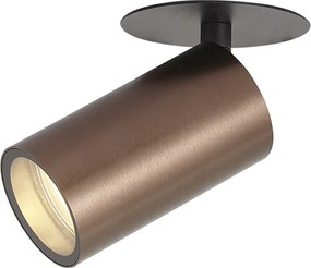 Conjunto de 6 focos embutidos modernos bronze escuro GU10 50mm IP44 - Chels