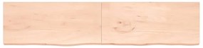 Prateleira de parede 220x50x(2-4)cm carvalho maciço não tratado
