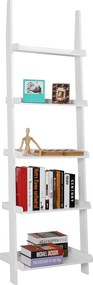 Estante em forma de escada 180 x 64 x 37 cm Branco