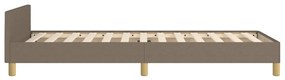 Estrutura cama sem colchão 90x200 cm tecido cinza-acastanhado