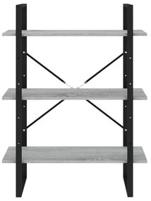 Estante 5 prat. 80x30x175 cm derivados madeira cinzento sonoma