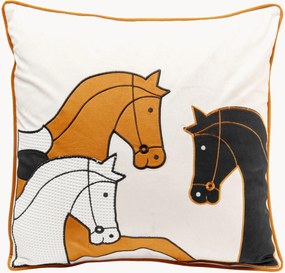 Almofada de veludo Horse Trio