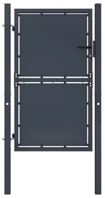 vidaXL Portão de jardim 100x200 cm aço antracite