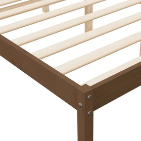 Estrutura de cama 140x190 cm pinho maciço castanho-mel