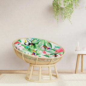 vidaXL Almofadão redondo Ø 100 x11 cm tecido oxford multicor