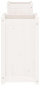Banco com vasos 180x36x63 cm madeira de pinho maciça branco