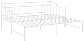 Estrutura sofá-cama de puxar 90x200 cm metal branco