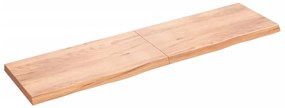 vidaXL Prateleira de parede 200x50x(2-6) cm carvalho tratado castanho