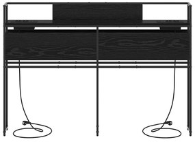 Cabeceira de armazenamento com cabeceira Carvalho preto 120 cm