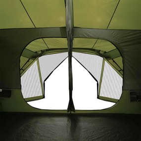 Tenda familiar 10 pessoas libertação rápida impermeável verde