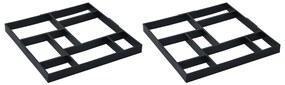 vidaXL Moldes de pavimento 2 pcs 50,4x50,4x4,3 cm plástico