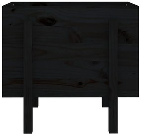 Vaso/floreira de jardim 62x50x57 cm pinho maciço preto