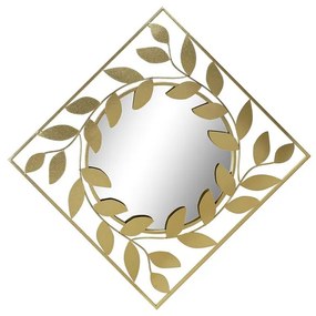 Espelho de Parede Dkd Home Decor Espelho Dourado Metal Laurel (120 X 2,5 X 120 cm)