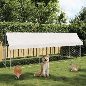 Canil de exterior com telhado 400x100x150 cm