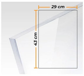 Placa Compossar Transparente 3 mm Metacrilato 29 x 43 cm