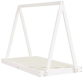 Estrutura de cama infantil 80x160 cm pinho maciço branco
