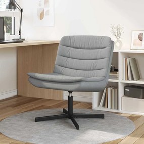 vidaXL Cadeira Giratória Cinza Claro Tecido Padrão Ergonómica