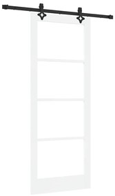 Conjunto de Porta Deslizante vidaXL com Hardware Branco 83x211 cm Made