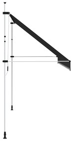 Toldo retrátil manual 400 cm antracite