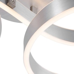 Candeeiro de tecto design aço LED regulável 3 etapas - FRANK Design
