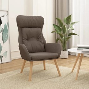 vidaXL Cadeira de descanso tecido cinzento-acastanhado