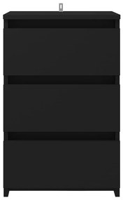 Mesa de cabeceira 40x35x62,5 cm derivados de madeira preto