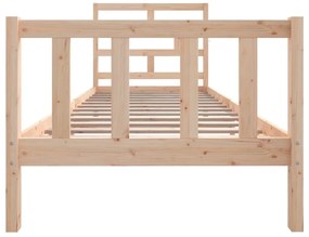 Estrutura de cama 90x200 cm madeira de pinho maciça