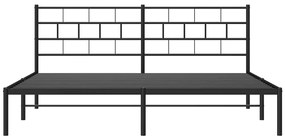 Estrutura de cama com cabeceira 183x213 cm metal preto
