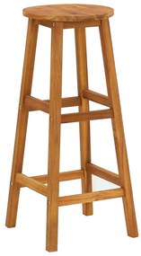 Bancos de bar 4 pcs madeira de acácia maciça