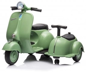 Vespa para crianças 150 VL1T com sidecar 6V Verde