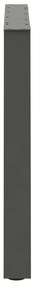 Pés para mesa de jantar em V, 3 peças, antracite, 70x(72-73,3) cm, aço