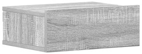 Mesas cabeceira suspensas 40x30x15 cm cor sonoma cinzento