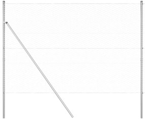 Cerca Hexagonal vidaXL 1,6x50 m Aço Galvanizado