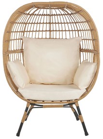 Cadeira casulo de rattan cor natural VEROLI Beliani
