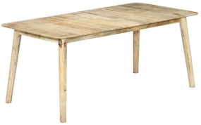 vidaXL Mesa de jantar madeira de mangueira maciça 180x90x76 cm