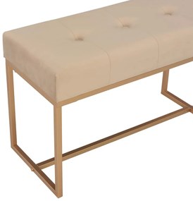 Banco 80 cm veludo bege
