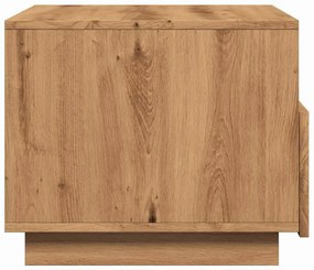 Mesa de centro com luzes LED 50x49x40 cm carvalho artesanal