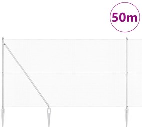 Cerca de Fio Soldado com 13 Postes Espigão 1,5x50 m Aço Galvanizado