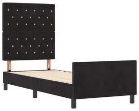 Cama vidaXL Preta 80x200 cm Veludo